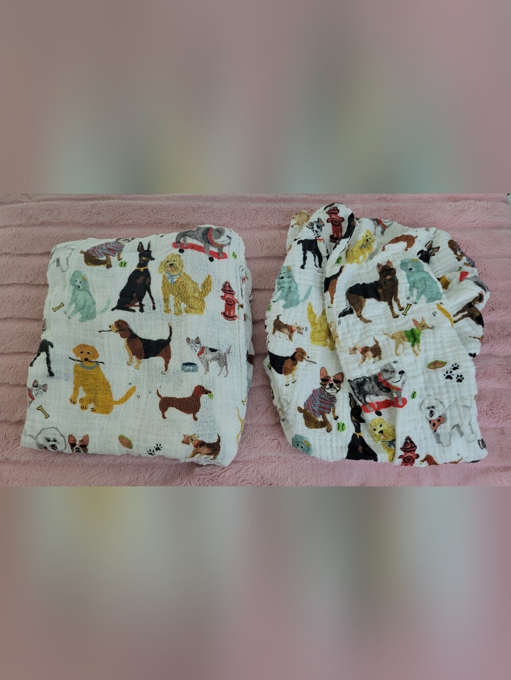 Dog Muslin Baby Blanket Little Unicorn Quilt Woof Changing Pad Cover Swaddle Set